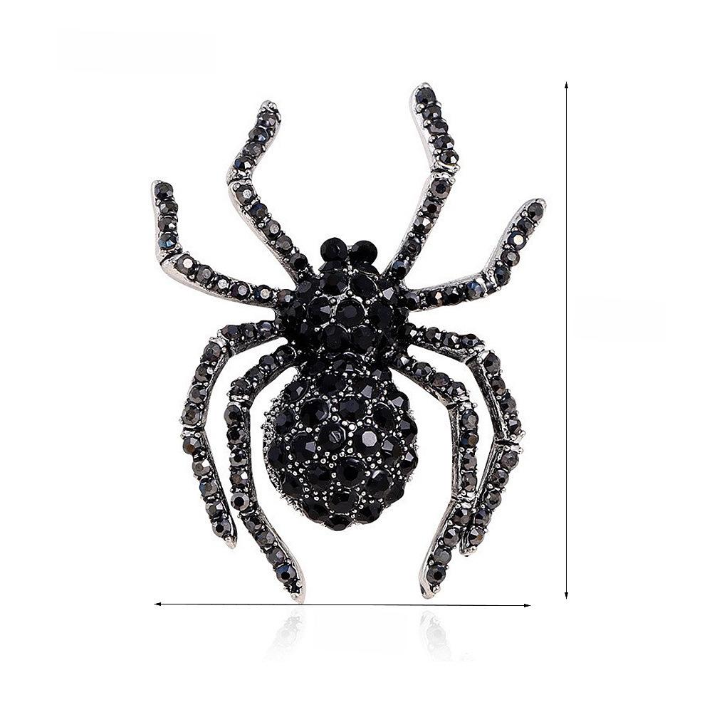 Брошь Lanhao Retro Black Diamond Spider — стильный, креативный, универсальный аксессуар