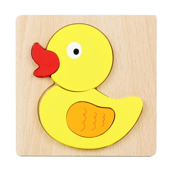 Toddlers Wooden Puzzle Animal Vehicle Cognition Preschool Early Education 3D Jigsaw Puzzle Colorful Block Assembly Toy Boys Girls Gift