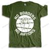 Unisex Cotton T Shirt Summer Brand Vintage Tshirt NO BORDERS NO NATIONS Unisex Oneck High Quality Tee Shirts Cool Short Sleeve