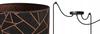 Pendant ceiling lamp with spider pattern lampshade, copper