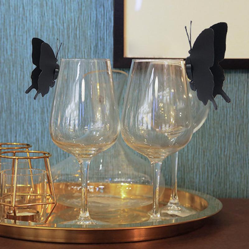 12Pcs/Set 3D Black Pteris Butterfly Wall Sticker Butterflies Magnet Stickers