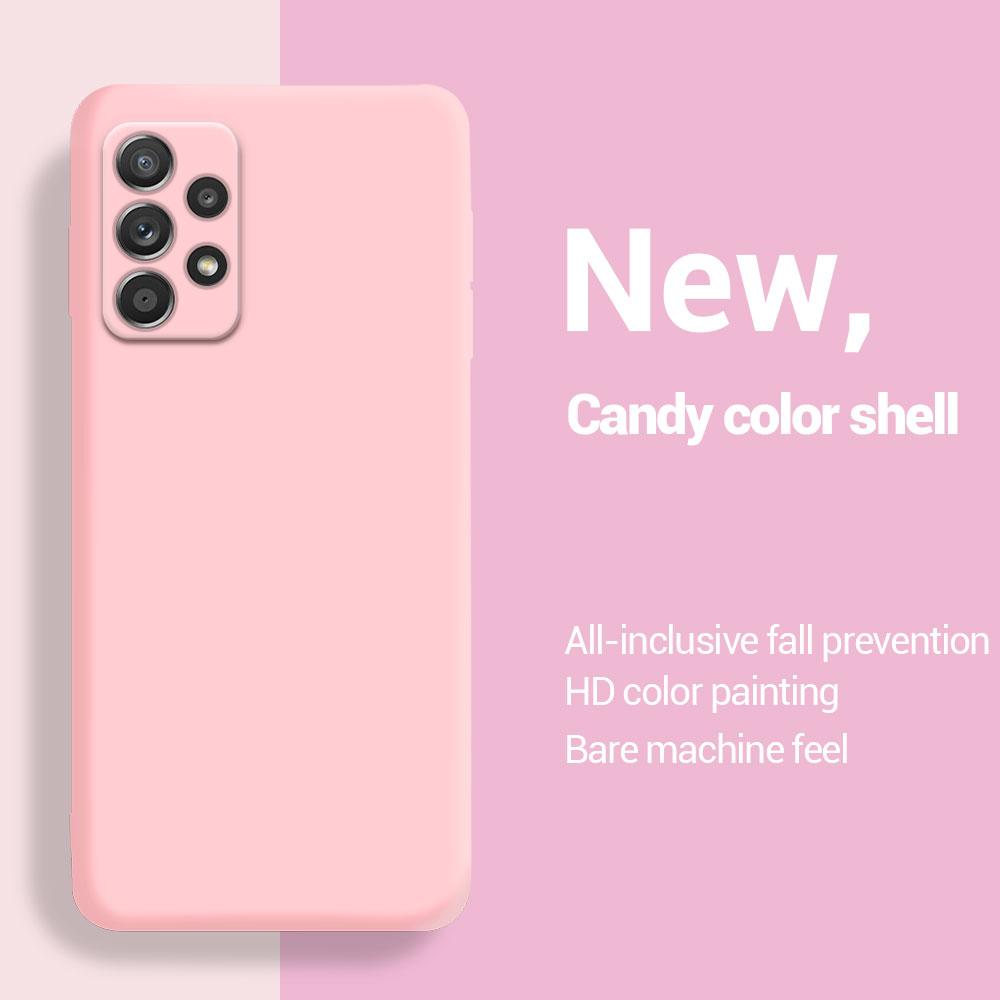 Чехол из жидкого силикона для Samsung Galaxy A52 A52s A72 A33 A53 A73 A12 A22 A32 A13 A23 A14 A15 A24 4G A34 A54 A25 5G Мягкая накладка