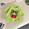Children's Casual Short-sleeved T-shirt - Summer Girl's Cute Cherry T-shirt