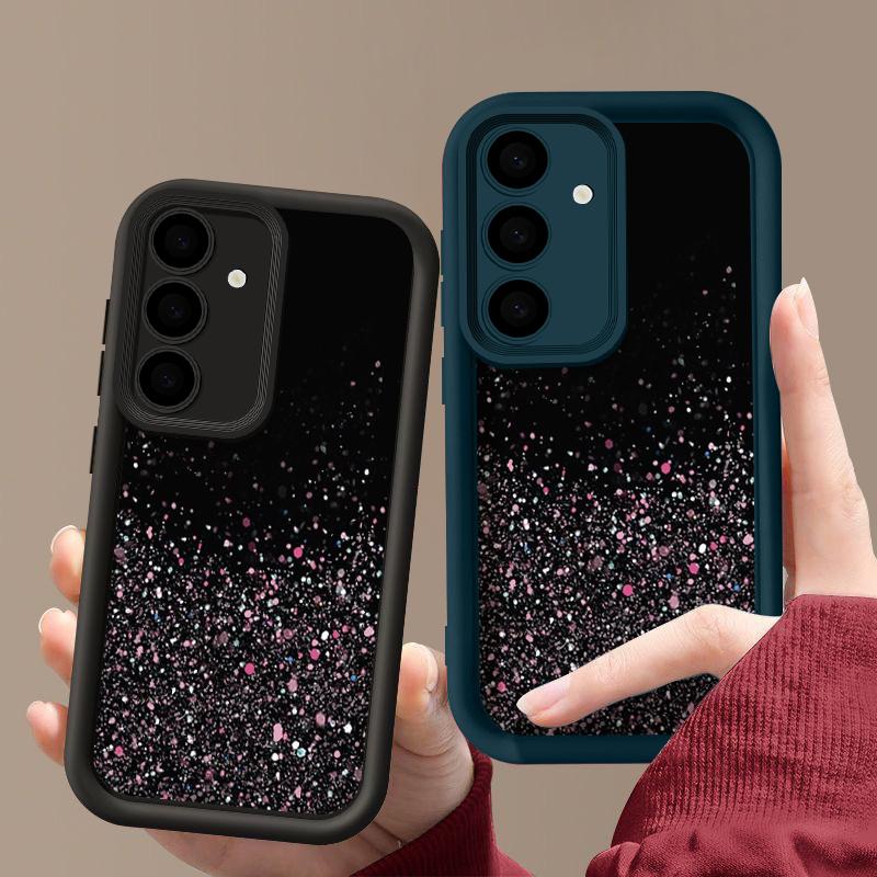 Защитный чехол для объектива Samsung S25 S24 S22 Ultra Plus S23 S21 S20 Fe A55 A54 A53 A52 A35 A34 A15 A14 5g Sequin противоударный силиконовый мягкий чехол