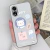 Case Cover For OPPO Reno10 Pro A38 A79 A98 Realme 11 Pro+ Cute Cat Owl Protective Phone Bags Transparent Matte Soft Silicone Shell For OPPO Bumper