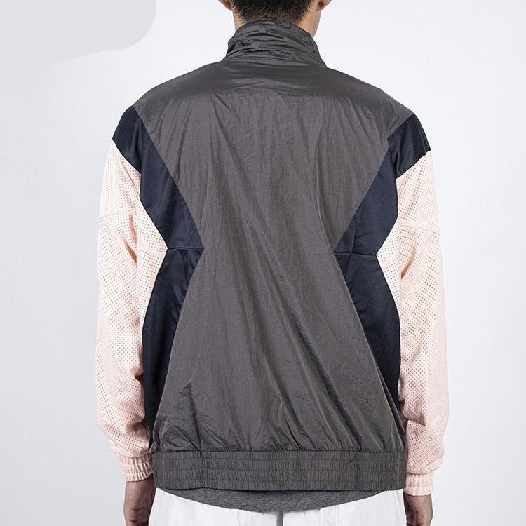 Air Jordan Flight Casual Sports Long Sleeve Stand Collar Jacket Men Jacket Gray Pink AO0556-272