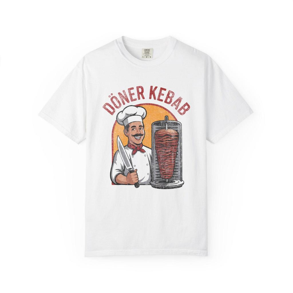 Doner Kebab Chef illustration T-shirt | Shawarma Döner Vertical Kebab