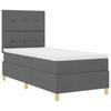 Box Spring Bed with Mattress Dark Gray 80 x 200 cm Fabric