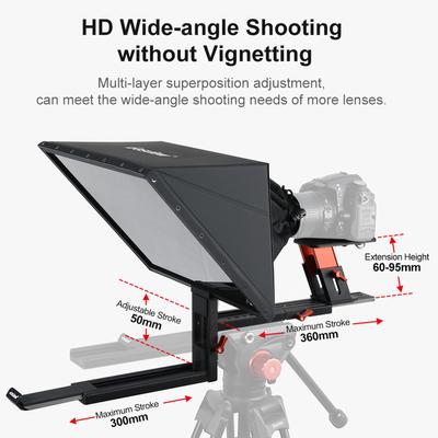 Besview TP170 Портативный телесуфлер-суфлер для смартфона/планшета/DSLR-камеры, универсальный с пультом дистанционного управления