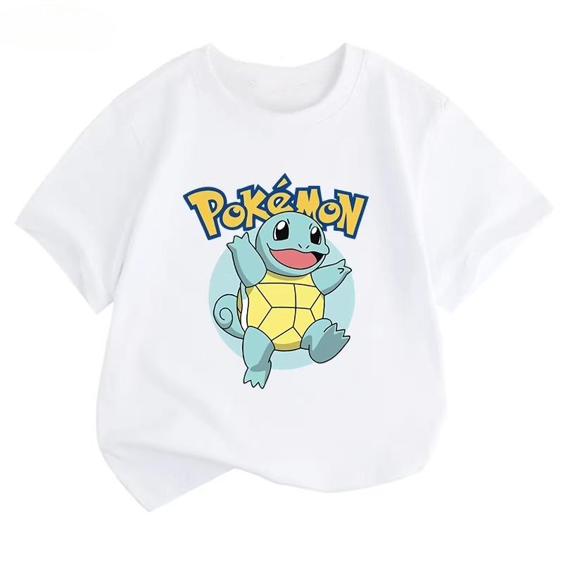 Potdemiel Summer New Squirtle Kids Cotton TShirt Comfortable and Breathable Suitable for Boys and Girls