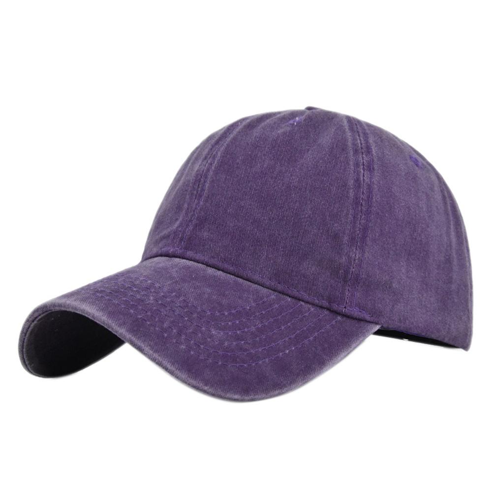 Evertop Water Washable Cotton Baseball Hat for Adults and Kids Pure Color with Custom Embroidered Logo Vintage Sunshade Style