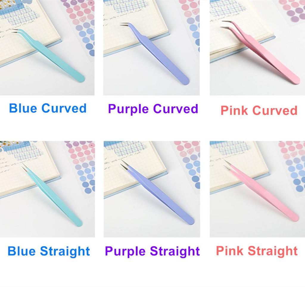 Креативные наклейки для ногтей, накладные ресницы, изогнутые пинцеты своими руками, кусачки из нержавеющей стали, прямые