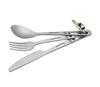 Pure Titanium Cutlery Set Ti5310 Authentic Lightweight Gift Stylish Simple Titanium Cutlery Spoon Fork Knife Rice 3-Piece Anti-rust