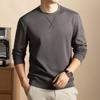 Мужской модный свитшот с длинным рукавом на весну/осень 2025 года: Роскошный повседневный топ с круглым вырезом