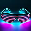 Luminous LED Glow Glasses Glow In The Dark Photo Props LED Line Eyeglasses Dancing Costumes Photo Props Wedding Party Supplies