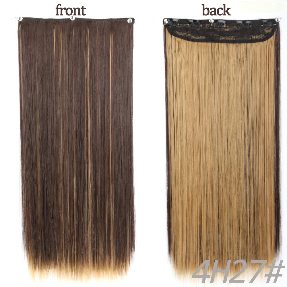 MERISIHAIR Длинные волнистые синтетические волокна 22 дюйма 5 зажимов для наращивания волос Волнистые прямые волосы Черный Коричневый Блондинка Повседневная одежда