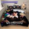 3Pcs Wednesday Addams Returns Bedding Set Soft Fabric Duvet Cover Pillowcases Home Christmas Xmas Halloween Gift 1 Duvet Cover 2 Pillowcase L110