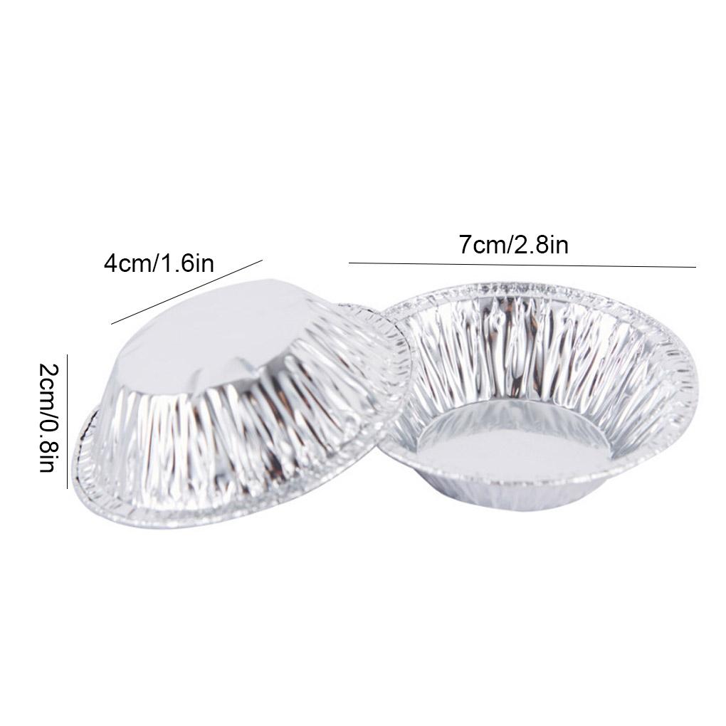Упаковка из 100 форм для яичных тартов, самодельные одноразовые формы для выпечки, складывающиеся в стопку, формы для печенья, формы для кексов, форма для десерта, кухонная выпечка