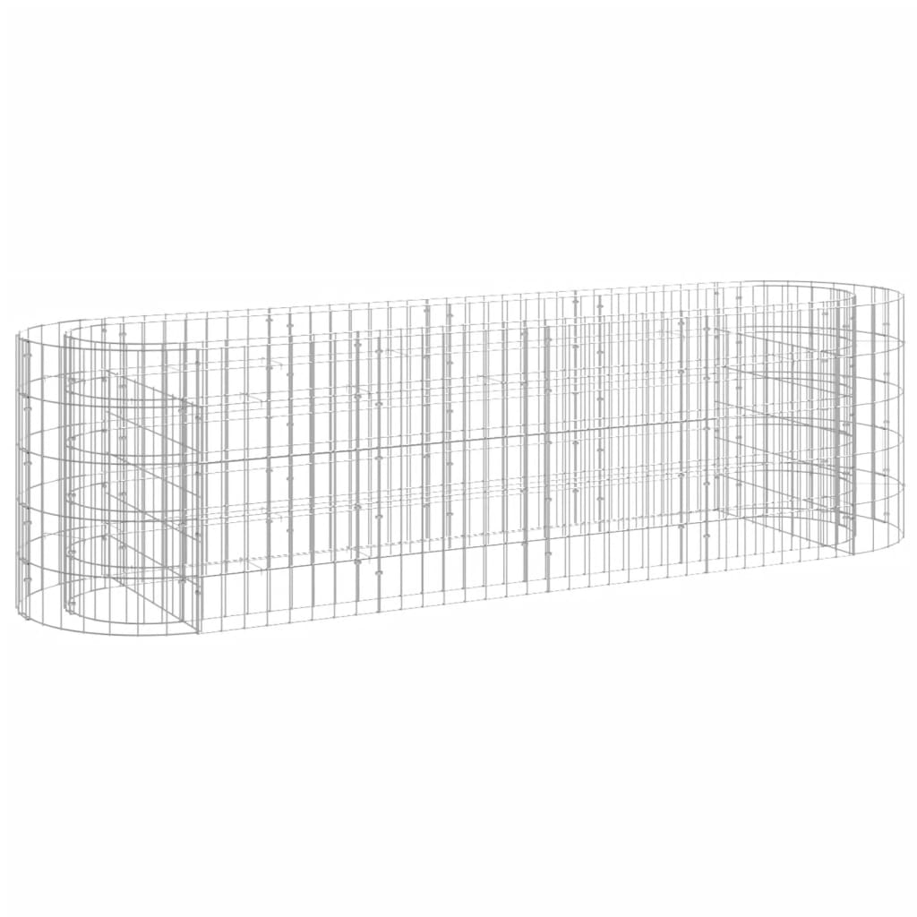 Vidaxl Podwyższona Donica Gabionowa, Galwanizowane Żelazo 190X50X50 Cm