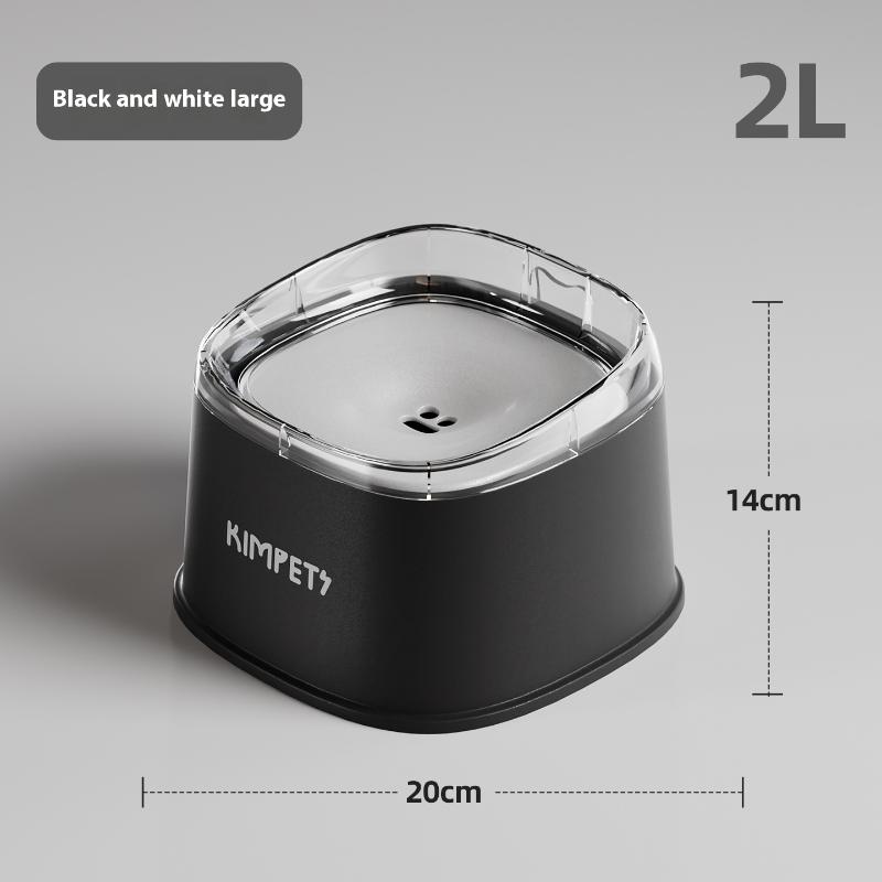 Питомец Несмачивающаяся Пасть Пылезащитная Подвесная Медленно Пьющая Вода Миска 2000 мл Большая Вместимость Питомец Щенок Котенок Питьевой Диспенсер