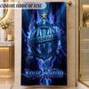 Beach TowelOlympique Marseille FC Custom Name Text Personalized Soft Towel for Beach Pool Indoor Home Decor Gift