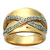 Gold Plated Ring 'Goddess' White Gold - 14 Mm