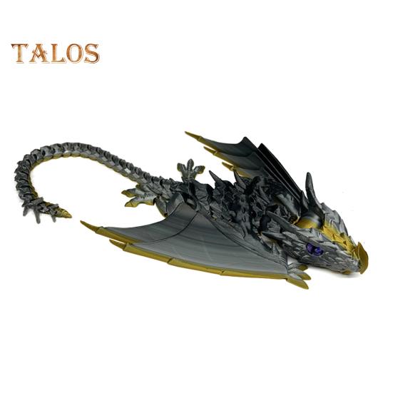 3D-печатный крылатый дракон, гибкий шарнирный дракон с крыльями, игрушка-дракон для домашнего офиса, декор для стола, снятие стресса