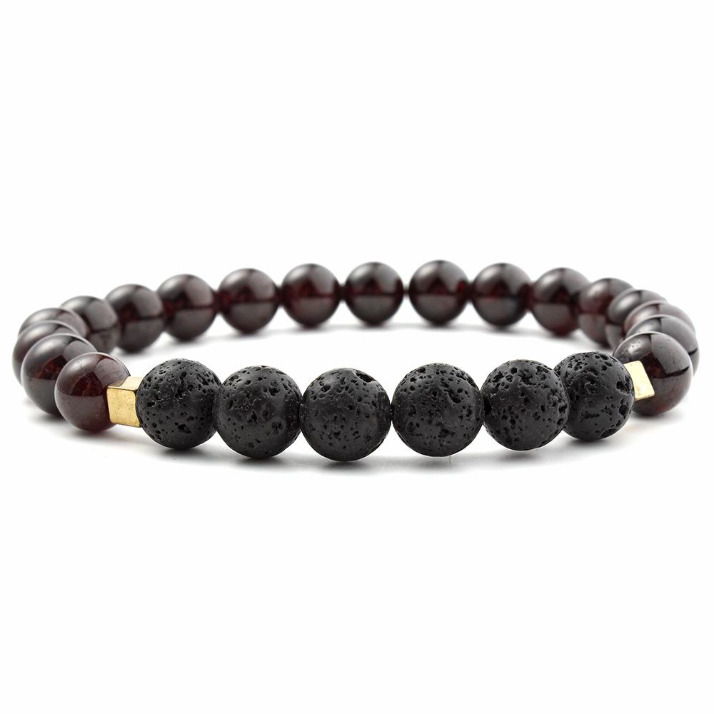 Браслет JYL TS Мужской с натуральными бочкообразными бусинами Способствует заземлению