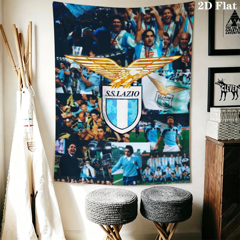 Lazio Wall Tapestry Aesthetic Wall Hanging Printed Fabric Blanket Decorative Tapestries for Bedroom Living Room Home Decor