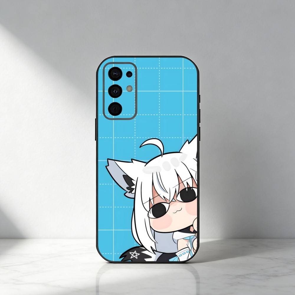 HOLO Shirakami Fubuki Phone Case For Samsung S25,S24,S21,S22,S23,S30,Ultra,S20,Plus,Fe,Note,5G Black Cover