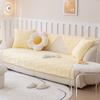 INS Modern Minimalist Pure Cotton Quilting Sofa Cushion Living Room Non-Slip Cushion Four Seasons Universal Cotton Fabric Craft Slipcover Cover Towel