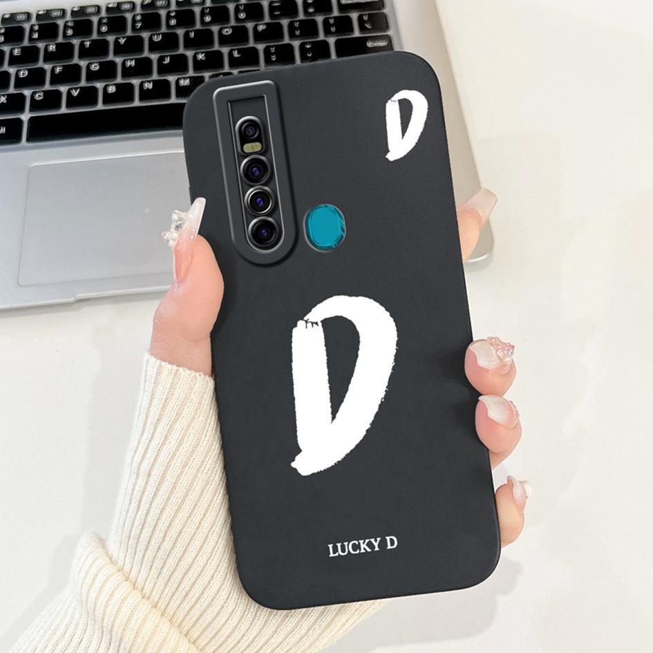 For Tecno Camon 15 Pro Case CD8 Luxury A Z Initial Letters Soft Silicone Bumper For Tecno Camon 15 Premier Camon15 Air CD6 Shell