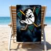 Пляжное полотенце из микрофибры хоккейной команды Anaheim Ducks, легкое и быстросохнущее, для летних путешествий, незаменимо для пляжа, бассейна, улицы