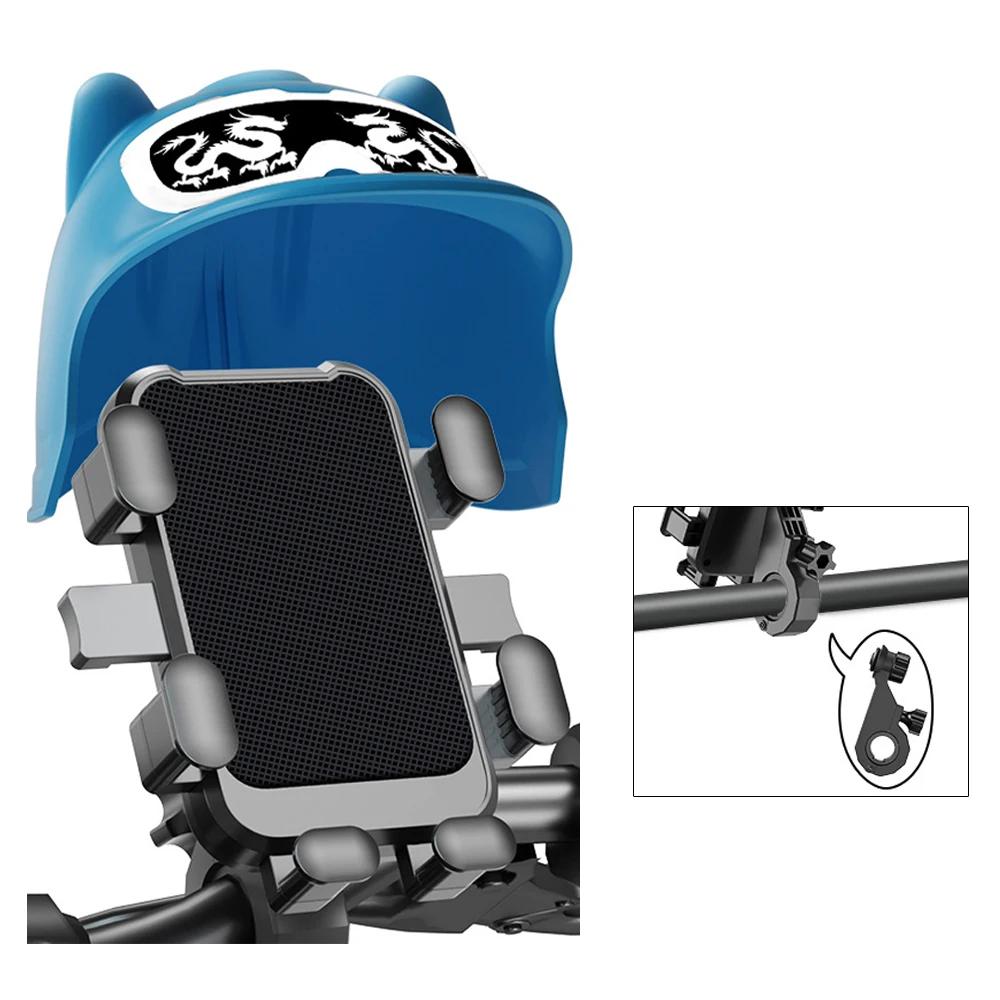 Cartoon Motorcycle Small Helmet Rider Mobile Phone Holder and Electric Bicycle Navigation MobilePhone Holder Waterproof Sunshade