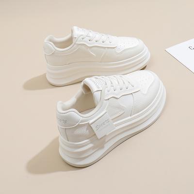 2025 весна белые туфли новая корейская версия ins женские студенческие туфли для увеличения роста на платформе спортивные туфли для доски повседневная обувь женская HB802