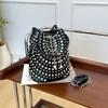 Rivet Chain Bucket Handheld Underarm Women's Bag