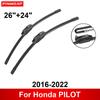 Автомобильный стеклоочиститель для Honda PILOT 2016-2022 26" + 24" Передние и задние щетки стеклоочистителя щетки резаки аксессуары 2016 2017 2018 2019 2020 2021 2022