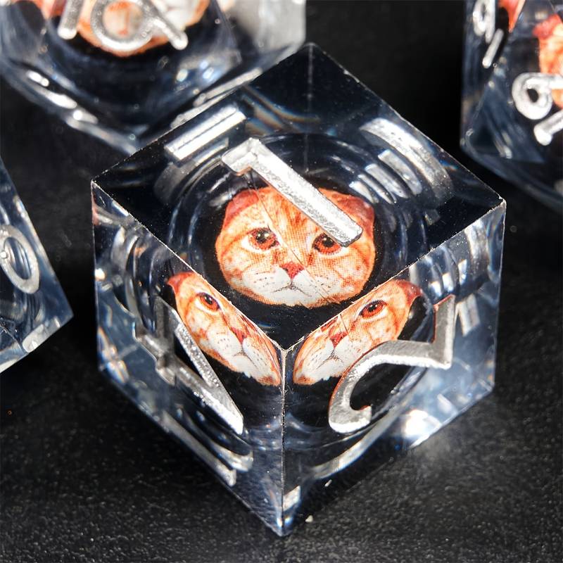 Seven Wishes RPG Dice Set of 7 Liquid Dice