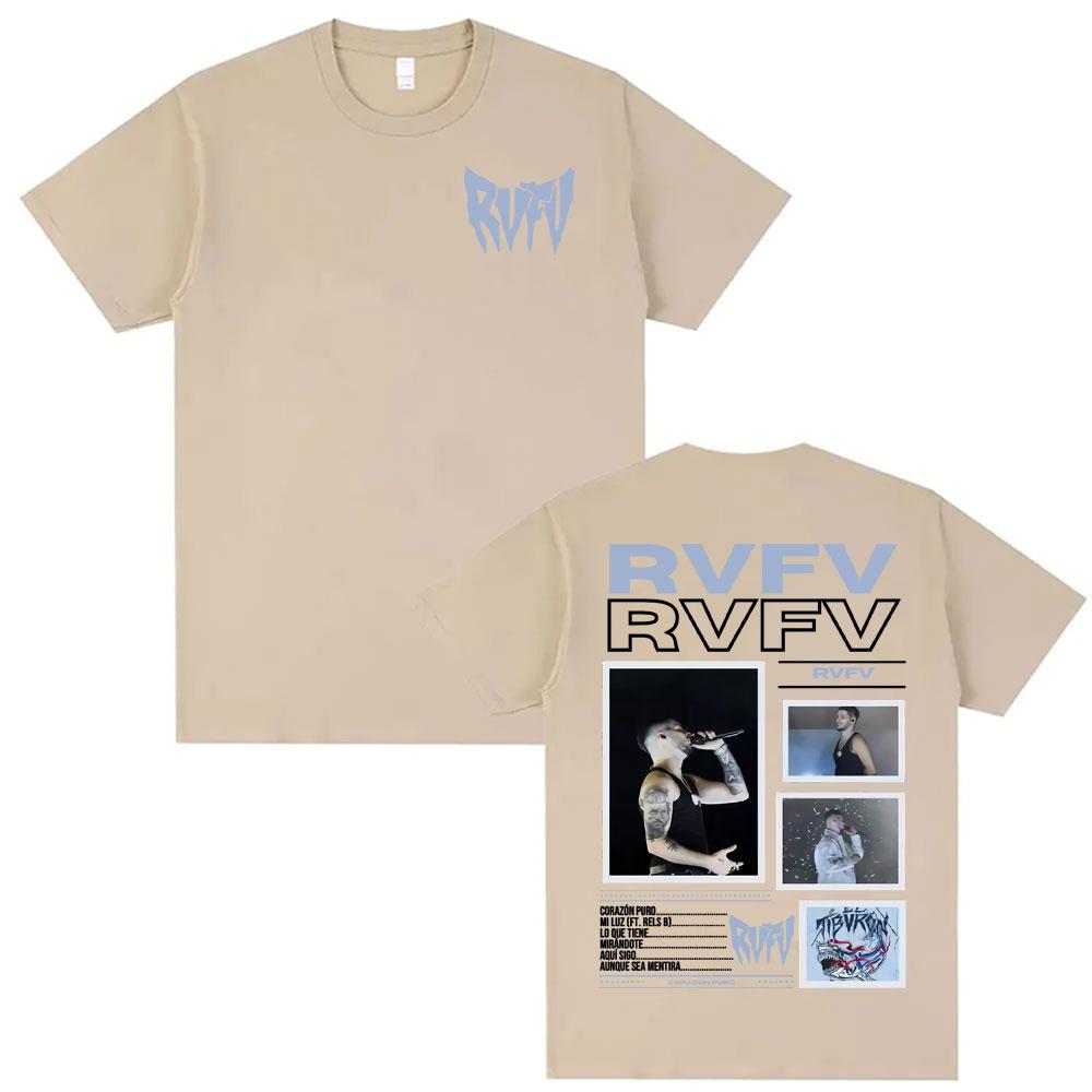 RVFV Eltiburon Tour 2025 Merch Rap T-shirt, Vintage Harajuku Men's and Women's 2025 Summer Pure Cotton 100% Printed T-shirt