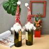Faceless Christmas Decorations Knitted Elderly Wine Bottle Cover Doll Wine Cover Wine Bottle Decoration Gift Bag