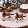 3D-печатная статуэтка лошади, многосуставная, подвижная, коричневая фигурка лошади, украшение для дома, офиса, рабочего стола, креативные подарки