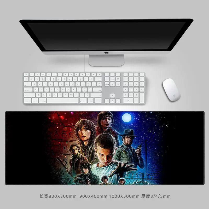 Премиальная персонализированная креативная коврик для мыши StrangerThings кожаный коврик для мыши периферийная подставка для клавиатуры компьютера большого размера офисный коврик для стола коврик для клавиатуры