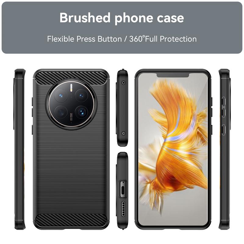 For Huawei Mate 50 Pro Case Cover Huawei Mate 50 Pro Capas Shockproof Back Bumper Soft TPU Carbon Fiber Cover Huawei Mate 50 Pro