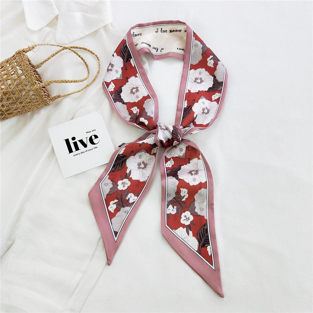 New Scarves Silk Scarves Women'S Spring And Autumn Season Long Decorative Professional Scarves Summer Thin Styles Paired With Shirts Stylish