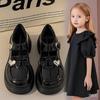 Весенне-осенний стиль, средние и большие детские туфли на мягкой подошве для принцесс, спортивную обувь для маленьких девочек, кожаные туфли в британском стиле