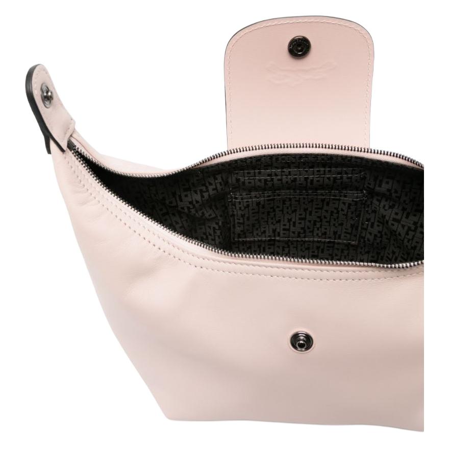 Longchamp Le Pliage Xtra Передний тисненый логотип Коровья кожа Ланч-бокс Тофу Сумка-тоут Мини Женские сумки Телесный 10291987542