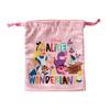 Small Planet Disney Ribbon Drawstring Bag Alice In Wonderland/Logo