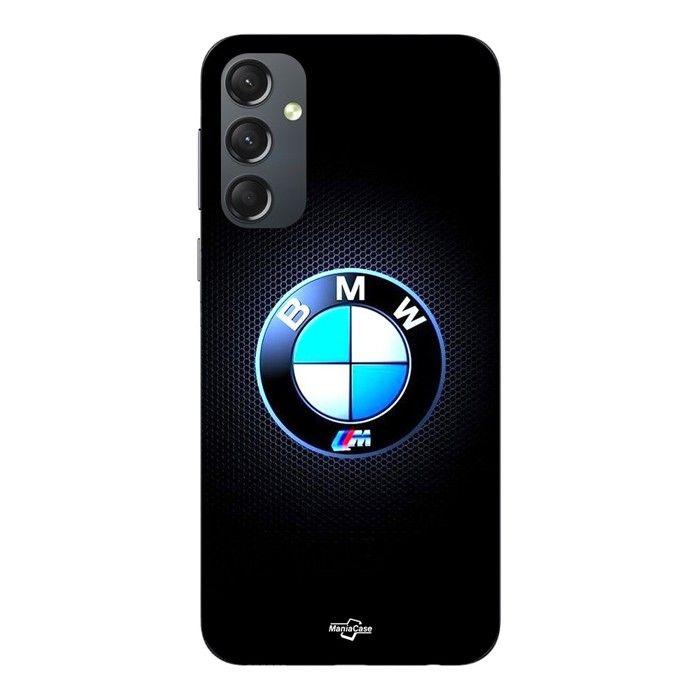 Coque de téléphone - MANIACASE - Samsung Galaxy A54 - Silicone - Noir - Logo Bmw M lumineux