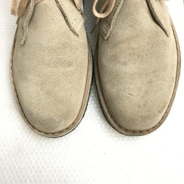 Clarks Замшевые дезерты на крепиновой подошве 8 26.5 бежевые валлаби чукка(ИСПОЛЬЗОВАЛ)