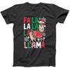 FA La La Llama Смешная лама Рождественский любитель животных Мужская женская футболка ЧЕРНАЯ Мужская женская толстовка с длинным рукавом, Худи